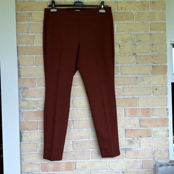 Ecru Rusty Brown Dress Pants Full-Length Tailored - Picture 2 of 5